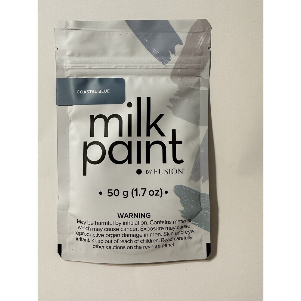 New Sealed Milk Paint By Fusion Powder  In Coastal Blue 50 Grams Makes 80ml
